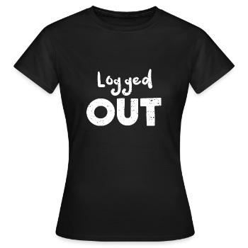 Déconnecté - Randonnée - T-shirt Femme - noir - Devant - AI Model Female 172 dark (172cm)
