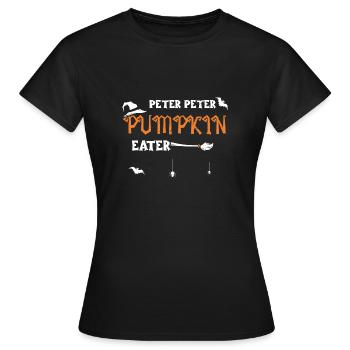 Peter Peter Pumpkin Eater - Women's T-Shirt - black - Front - AI Model Female 172 dark (172cm)