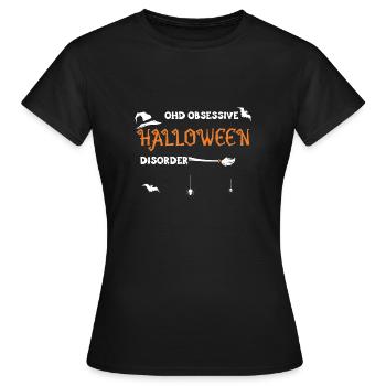 OHD Trouble obsessionnel d’Halloween - T-shirt Femme - noir - Devant - AI Model Female 172 dark (172cm)