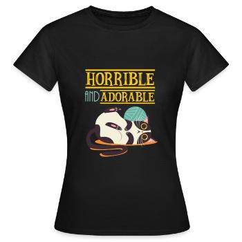 Katze cat adorable cats Katzen kittens - Frauen T-Shirt - Schwarz - Vorne - AI Model Female 172 dark (172cm)
