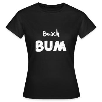 Beach Bum - Beach - Women's T-Shirt - black - Front - AI Model Female 172 dark (172cm)