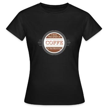 J’adore l’odeur du café - T-shirt Femme - noir - Devant - AI Model Female 172 dark (172cm)
