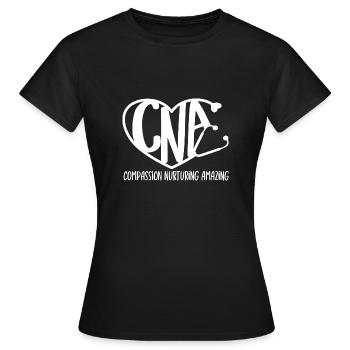 CNA Nursing Quotes Certified Nurse Assistant Gifts - Frauen T-Shirt - Schwarz - Vorne - AI Model Female 172 dark (172cm)