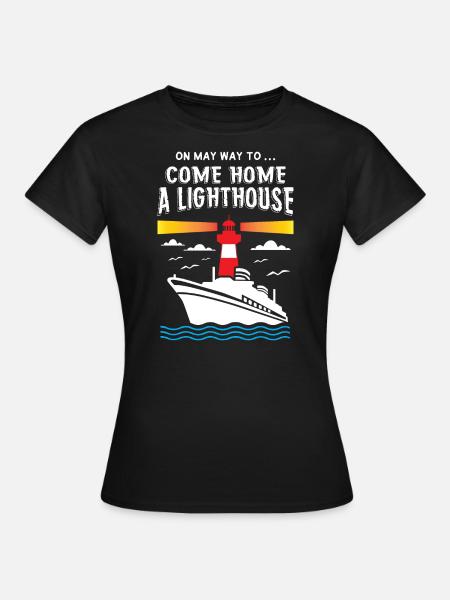 Lighthouse - Frauen T-Shirt - Schwarz