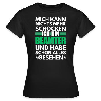 Officier non choquable - T-shirt Femme - noir - Devant - AI Model Female 172 dark (172cm)