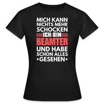 Officier non choquable - T-shirt Femme - noir - Devant - AI Model Female 172 dark (172cm)