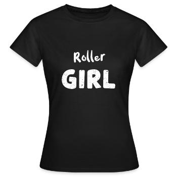 Roller Girl - Skating - Women's T-Shirt - black - Front - AI Model Female 172 dark (172cm)