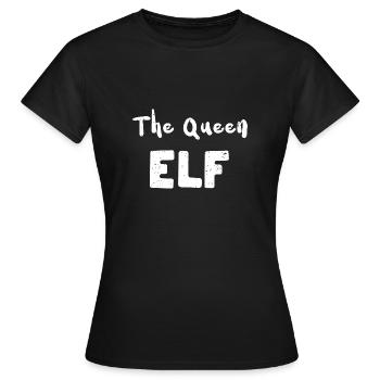 La Reine Elfe - Elfe de Noël - T-shirt Femme - noir - Devant - AI Model Female 172 dark (172cm)