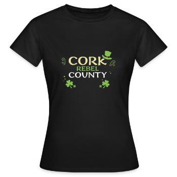 Cork Rebel County - Women's T-Shirt - black - Front - AI Model Female 172 dark (172cm)