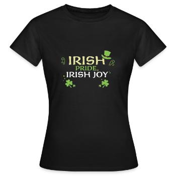 Fierté irlandaise, joie irlandaise - T-shirt Femme - noir - Devant - AI Model Female 172 dark (172cm)