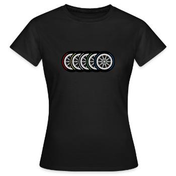 Composés de pneus - T-shirt Femme - noir - Devant - AI Model Female 172 dark (172cm)