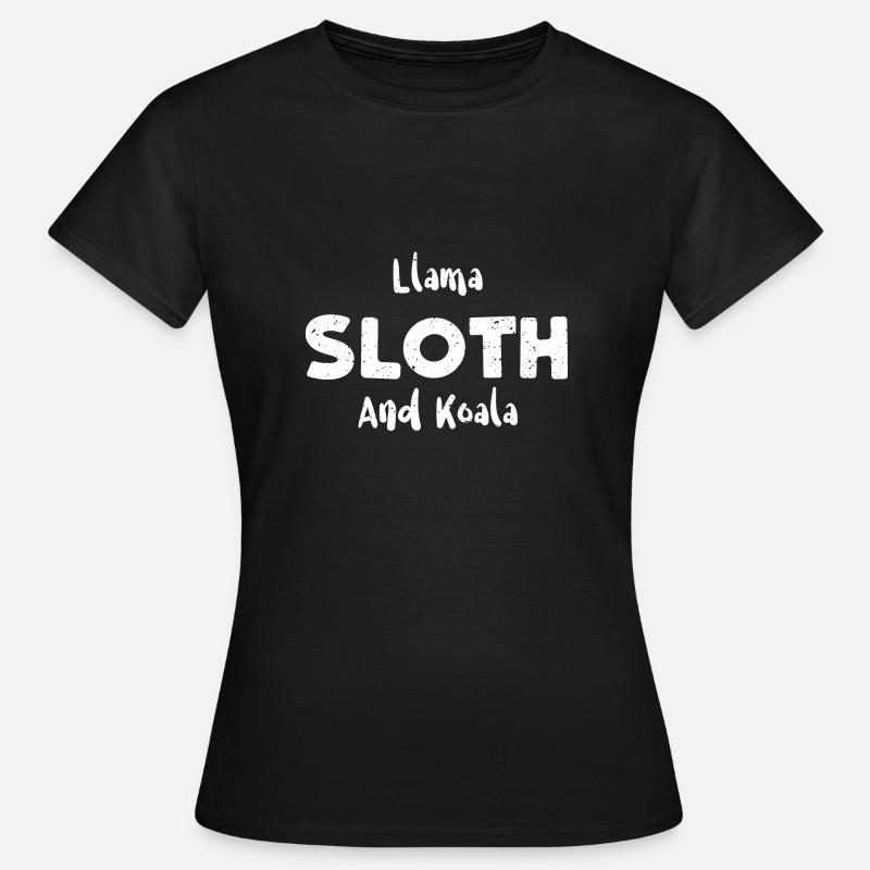 Llama Sloth And Koala - Sloth - Women's T-Shirt - black