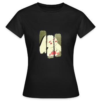 Hase Häschen - Frauen T-Shirt - Schwarz - Vorne - AI Model Female 172 dark (172cm)
