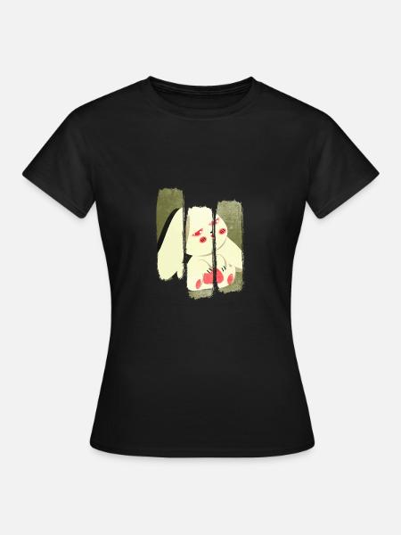 Hase Häschen - Frauen T-Shirt - Schwarz