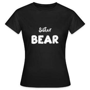 Sister Bear - Sister - Women's T-Shirt - black - Front - AI Model Female 172 dark (172cm)