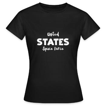 United States Space Force - Frauen T-Shirt - Schwarz - Vorne - AI Model Female 172 dark (172cm)
