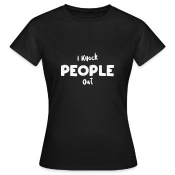 I Knock Out People - Docteur - T-shirt Femme - noir - Devant - AI Model Female 172 dark (172cm)