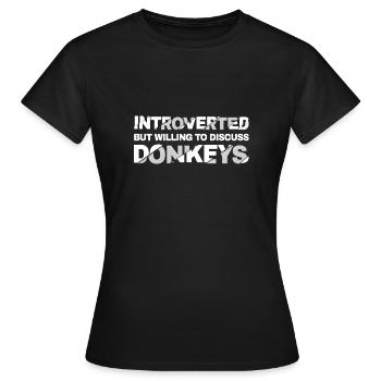Maman âne - T-shirt Femme - noir - Devant - AI Model Female 172 dark (172cm)