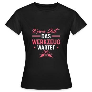 Maurermeisterin Handwerkerin Humor Maurerin - Frauen T-Shirt - Schwarz - Vorne - AI Model Female 172 dark (172cm)