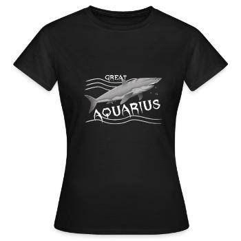 Wassermann Sternzeichen Wassermann - Frauen T-Shirt - Schwarz - Vorne - AI Model Female 172 dark (172cm)