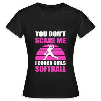 Softball Softball-Spieler - Frauen T-Shirt - Schwarz - Vorne - AI Model Female 172 dark (172cm)