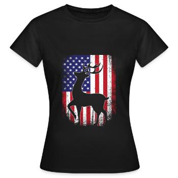Jäger Jagen - Frauen T-Shirt - Schwarz - Vorne - AI Model Female 172 dark (172cm)