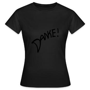 401 Danke - Frauen T-Shirt - Schwarz - Vorne - AI Model Female 172 dark (172cm)