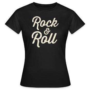 Rock n Roll - Rock - Rocker - T-shirt Femme - noir - Devant - AI Model Female 172 dark (172cm)