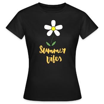 Summer Vibes - T-shirt Femme - noir - Devant - AI Model Female 172 dark (172cm)