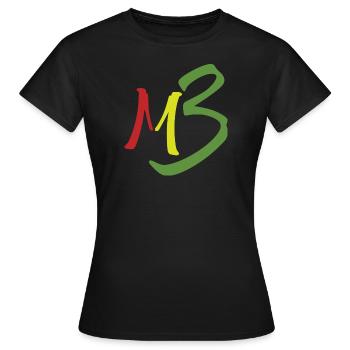 MB13 Logo rasta1 - T-shirt Femme - noir - Devant - AI Model Female 172 dark (172cm)