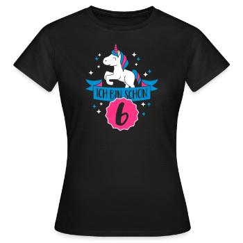Je suis déjà 6 - T-shirt Femme - noir - Devant - AI Model Female 172 dark (172cm)