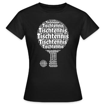 Tischtennisschläger Ping Pong Master Ball - Women's T-Shirt - black - Front - AI Model Female 172 dark (172cm)