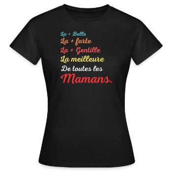 La Meilleure de toutes les Mamans - T-shirt Femme - noir - Devant - AI Model Female 172 dark (172cm)
