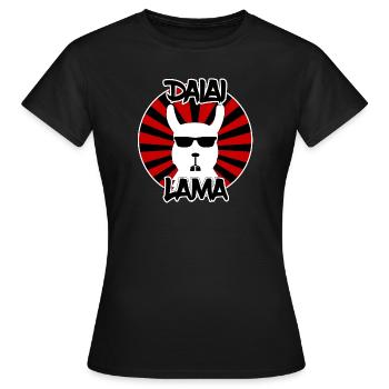 Dalai Lama Bestselling Chemise Lama Cool - T-shirt Femme - noir - Devant - AI Model Female 172 dark (172cm)