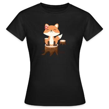 Fox - Women's T-Shirt - black - Front - AI Model Female 172 dark (172cm)