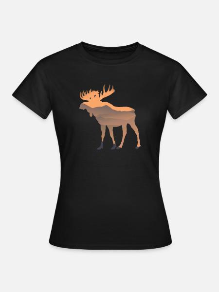 Elch - Frauen T-Shirt - Schwarz