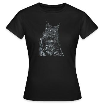 Lynx - T-shirt Femme - noir - Devant - AI Model Female 172 dark (172cm)