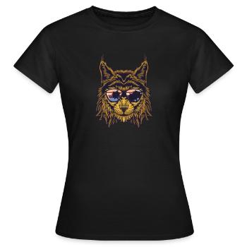 Lynx - T-shirt Femme - noir - Devant - AI Model Female 172 dark (172cm)