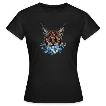 Luchs - Frauen T-Shirt - Schwarz - Vorne - AI Model Female 172 dark (172cm)