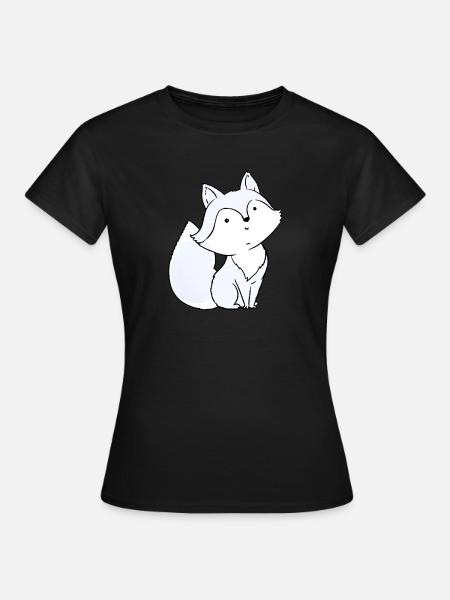 Polarfuchs - Frauen T-Shirt - Schwarz