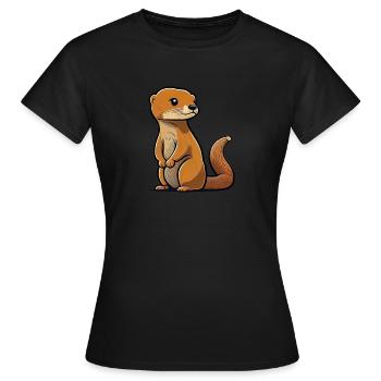 Mangouste - T-shirt Femme - noir - Devant - AI Model Female 172 dark (172cm)