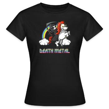 Death metal - Women's T-Shirt - black - Front - AI Model Female 172 dark (172cm)