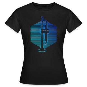 Trumpet Player Trumpet Trumpet Trumpet - Women's T-Shirt - black - Front - AI Model Female 172 dark (172cm)
