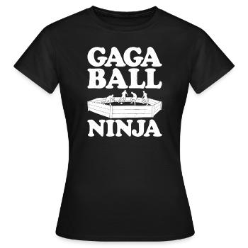 Gaga Ball Dodgeball Joueur de Gagaball Gaga Ball - T-shirt Femme - noir - Devant - AI Model Female 172 dark (172cm)