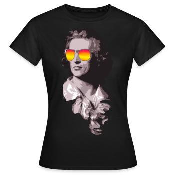 Friedrich Schiller - Women's T-Shirt - black - Front - AI Model Female 172 dark (172cm)