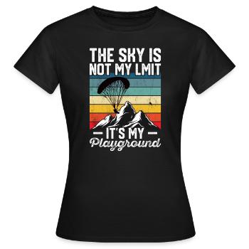 Parapente - Aire de jeux XC - T-shirt Femme - noir - Devant - AI Model Female 172 dark (172cm)