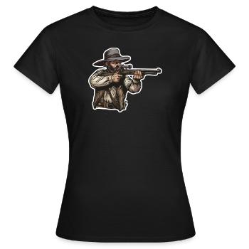 Woodsman Rifle - Women's T-Shirt - black - Front - AI Model Female 172 dark (172cm)