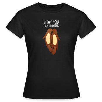 I Love You Like No Otter - Love Couple - T-shirt Femme - noir - Devant - AI Model Female 172 dark (172cm)