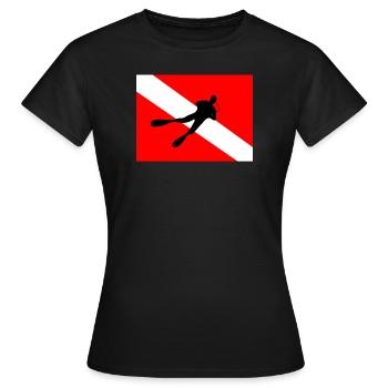 Pavillon de plongée - T-shirt Femme - noir - Devant - AI Model Female 172 dark (172cm)