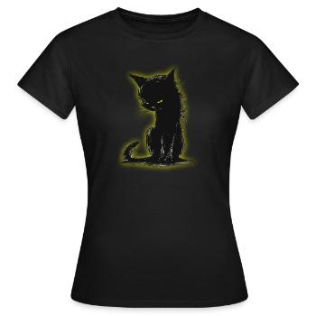 Cat black Cat black - Women's T-Shirt - black - Front - AI Model Female 172 dark (172cm)